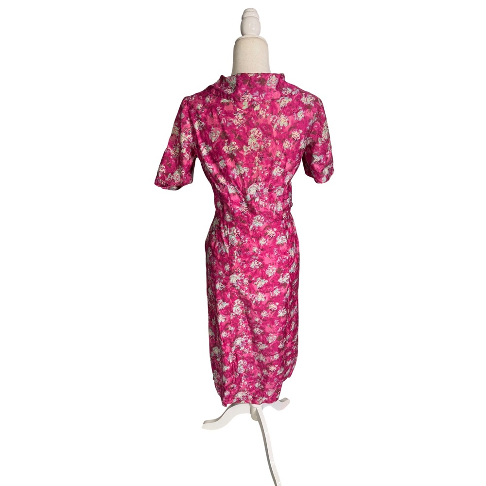 Vintage Handmade Dress M L One of a Kind Novelty Print Retro Midi Belted - Picture 2 of 7